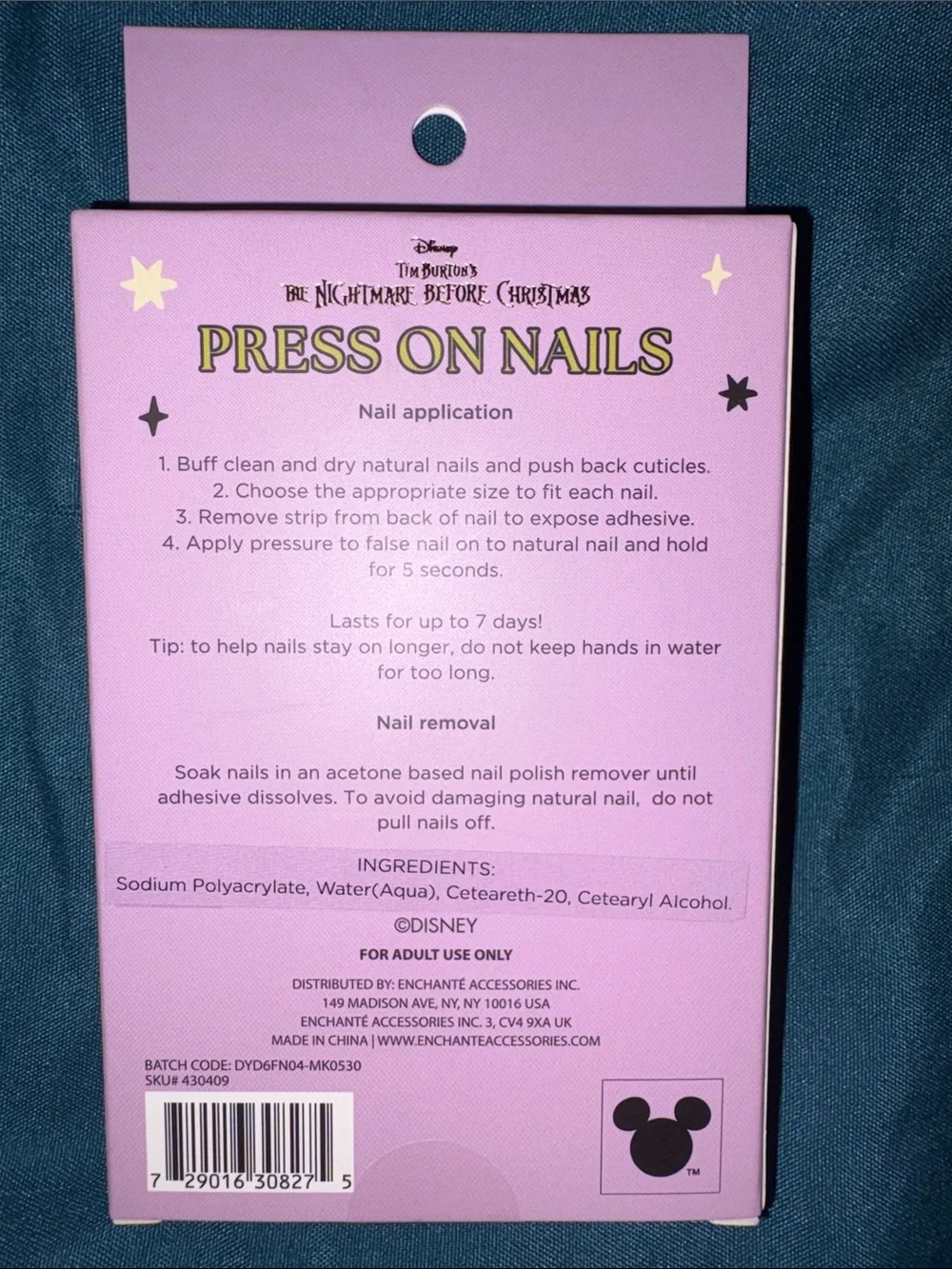 Nightmare Before Christmas- Press-On Nails - 4 pks